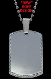 NEW PHOTO DOG TAG WITH ROPE DESIGN